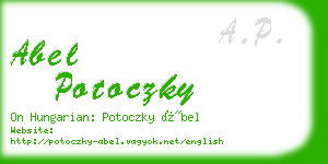 abel potoczky business card